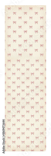 Wrapping paper pattern with small pink bow illustrations