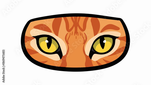 Striking yellow eyes of an orange tabby cat, detailed with dark pupils and striking markings
