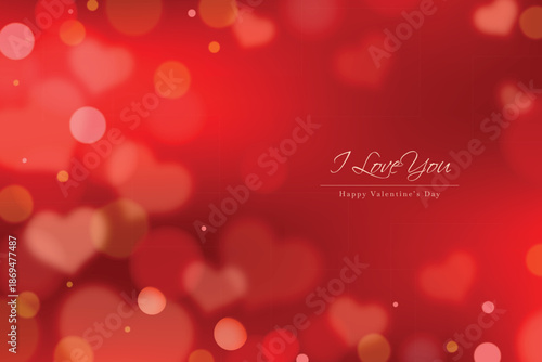 red background with hearts