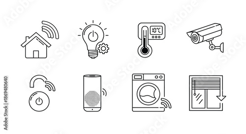 Smart home automation icons