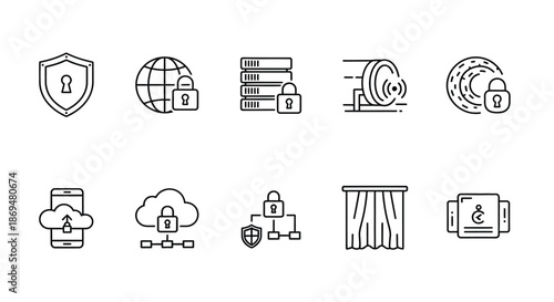 Illustrations of cybersecurity concepts
