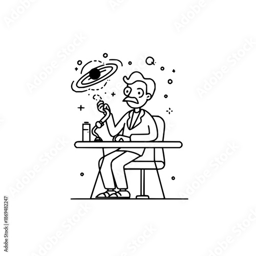 Conceptual Black Background with Abstract Minimalist Design and Copy Space