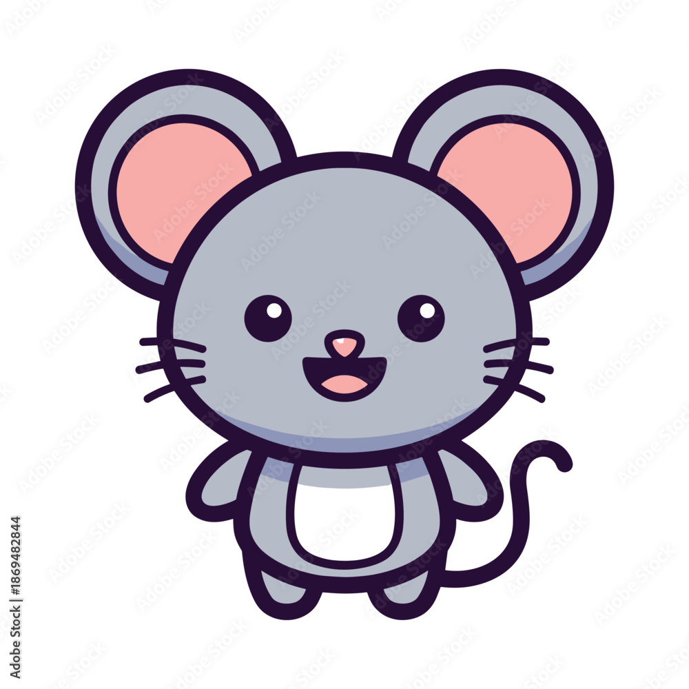 Fototapeta premium Adorable Cartoon Mouse Illustration