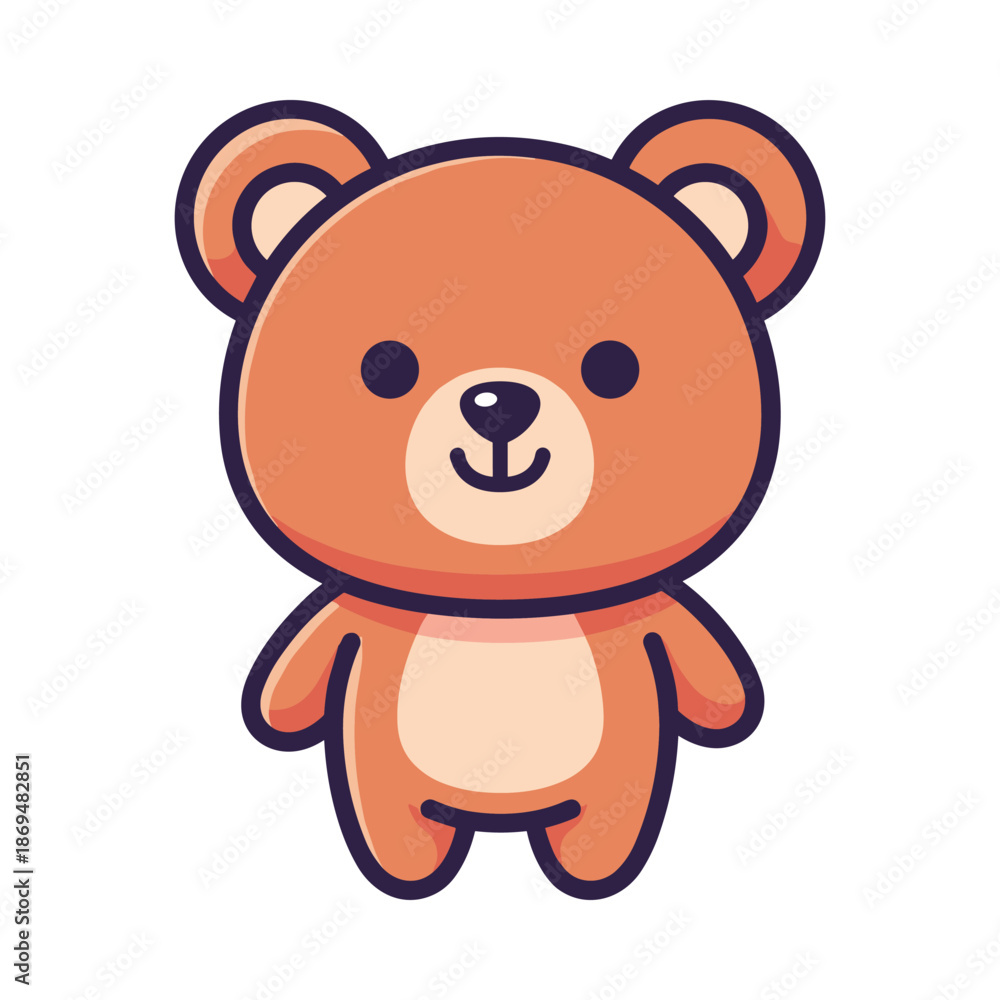 Fototapeta premium Adorable Cartoon Bear Illustration