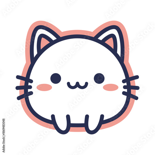 Adorable Cartoon Cat Illustration