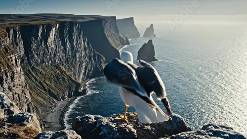 Seagulls Call - A Coastal Birds Perspective on Icelands Cliffs.