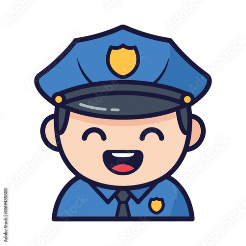 Cartoon Police Officer Illustration