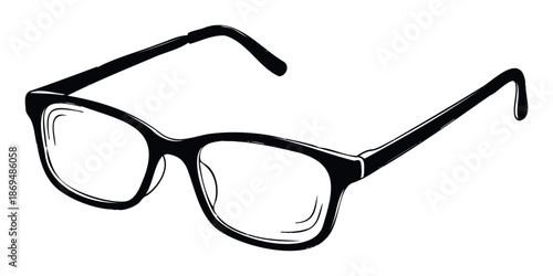 Stylish black frame eyeglasses offering a classic accessory for improved vision and a smart intellectual look suitable for education, business, and personal branding needs.