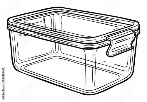 A transparent rectangular plastic food storage container with a secure sealing lid and side clasps, ideal for kitchen organization, meal preparation, and keeping food fresh