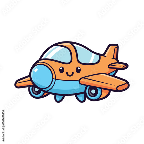 Cartoon Jet Plane Illustration