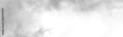 Dense black smoke plumes on a white background. Includes atmospheric effects like mist, fog, and clouds. Cutout smoke and cloud PNG illustration in high resolution vector.