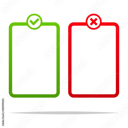 Blank DOs and DON'Ts template vector isolated illustration