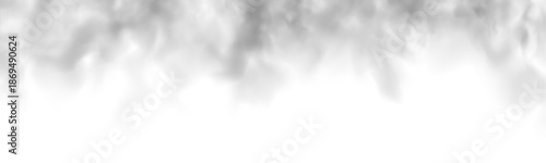 Dense black smoke plumes on a white background. Includes atmospheric effects like mist, fog, and clouds. Cutout smoke and cloud PNG illustration in high resolution vector.