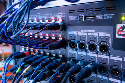 Switching stage equipment on the stage of a concert hall