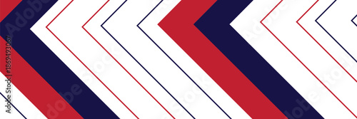 Red and Blue Chevron diagonal striped seamless pattern background suitable for fashion textiles, graphics