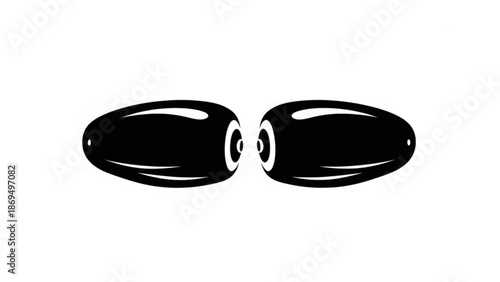 Black Olives Isolated on White Background