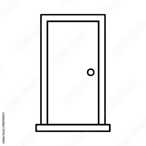 door line logo vector icon on a white background
Vector line logo icon