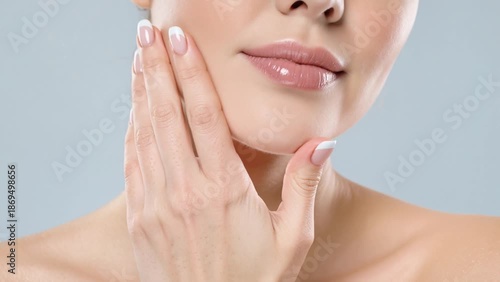 口元のクローズアップ