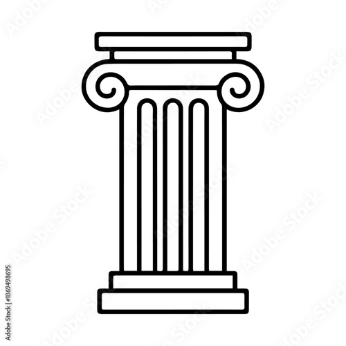 Column line logo vector icon on a white background
Vector line logo icon