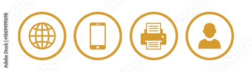 Web icon set. Website set icon vector. for computer and mobile. Illustration Vector Graphic of contact design template.