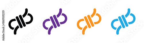 Rope icon sheet multiple style collection. Colorful knot icon. Get tied up in creativity with our Rope Vector Icon! Perfect for rugged and outdoor-themed designs.