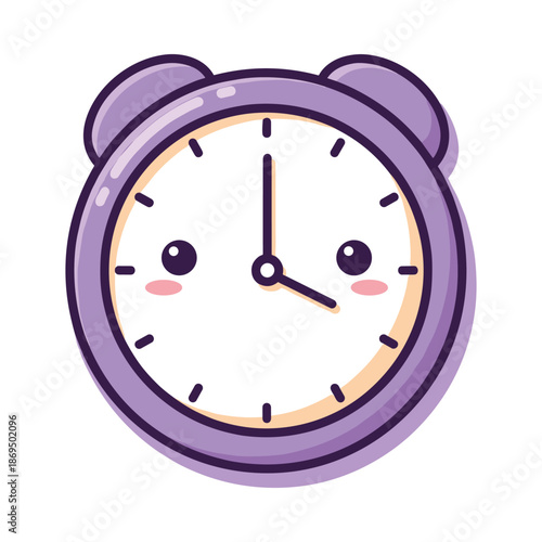 Adorable Cartoon Alarm Clock Illustration