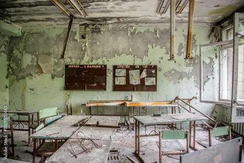 Photos School Classroom Being Destroyed After Chernobyl Disaster