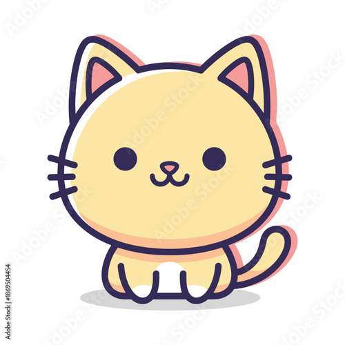 Adorable Cartoon Cat Illustration