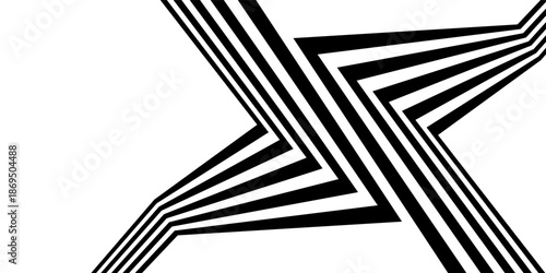 Abstract perspective line wave stripes with 3d dimensional effect. Eps10