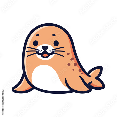 Adorable Cartoon Seal Illustration