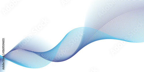 Abstract flowing wave lines. Design element for technology, science, modern concept. Eps10