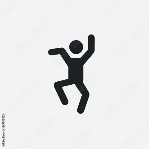 Vector illustration of dancing people icon