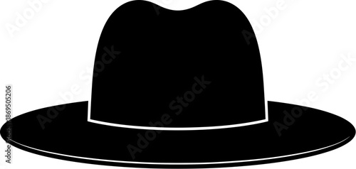 Minimalist Silhouette Fedora Hat Accessory Elegant and Stylish Fashion Element