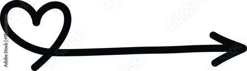 Close up of a heart shaped wire with arrow symbol representing love and affection for relationship and emotional connection