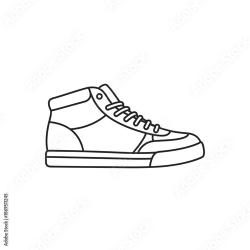 line-art-icon-of-shoes-sneakers