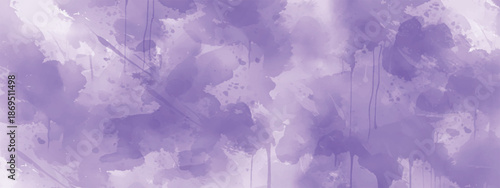 Expressive Abstract Watercolor Painting with Pastel Purple Depth