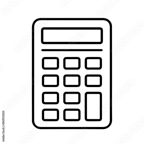 calculator line logo vector icon on a white background
Vector line logo icon