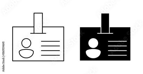 ID Badge Icon for Employee Identification, Access Control and Security