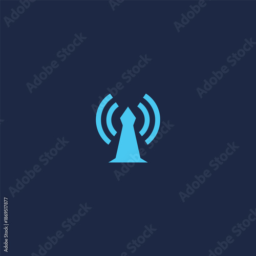 Geometric abstract signal beacon logo representing guidance and clarity.