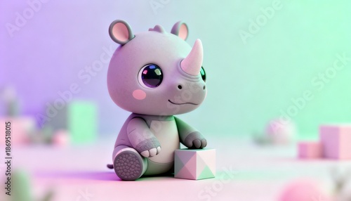 toy rabbit on a white background