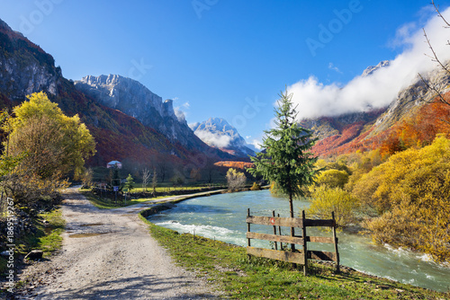 Beautiful autumn landscape in Prokletije National Park