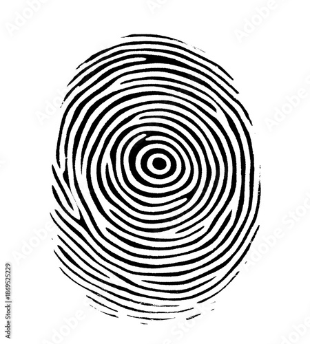 Vector black fingerprint patterns biometric security identity, unique human fingerprints