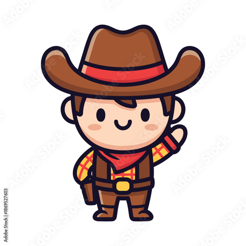 Cowboy Cartoon Character Illustration