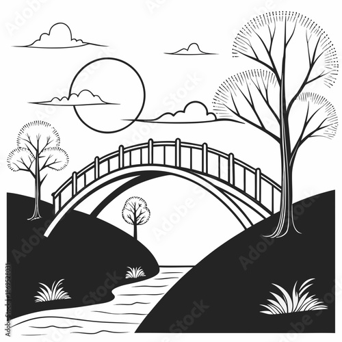 vector illustration of a tropical island