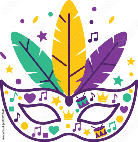 Brazilian Samba Dancer Carnival Vector Illustration