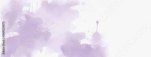 Fluid Watercolor Art Texture with Gentle Purple Color Flow