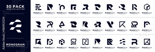 Letter R logo design collection