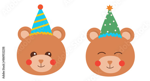 Cute Bear with Birthday Hat