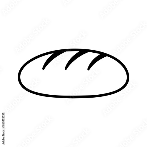 bread line logo vector icon on a white background
Vector line logo icon