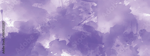 Expressive Purple Watercolor Painting with Organic Flow and Texture